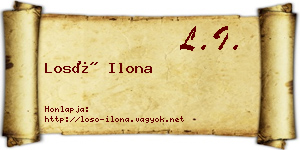 Losó Ilona névjegykártya