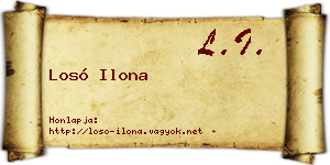 Losó Ilona névjegykártya